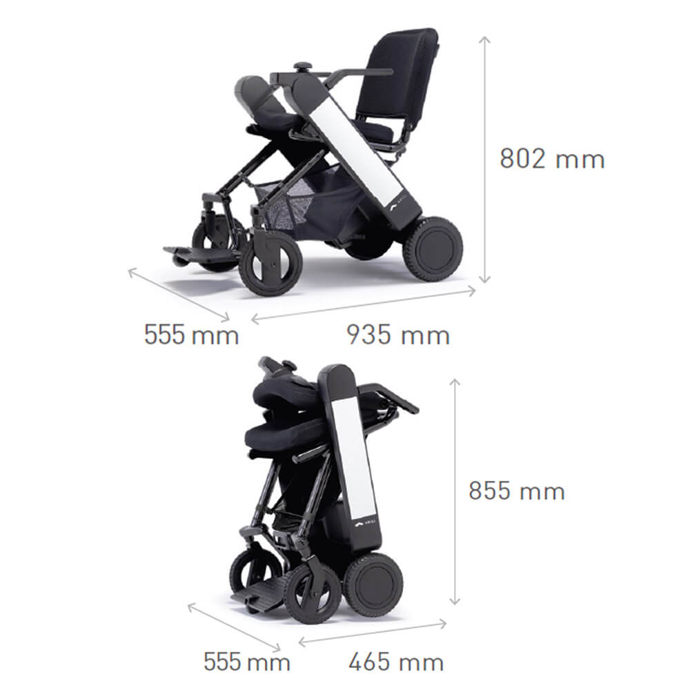 Whill MODEL F High Folding Compact Lithium Power Electric Wheelchair - Upzy.com