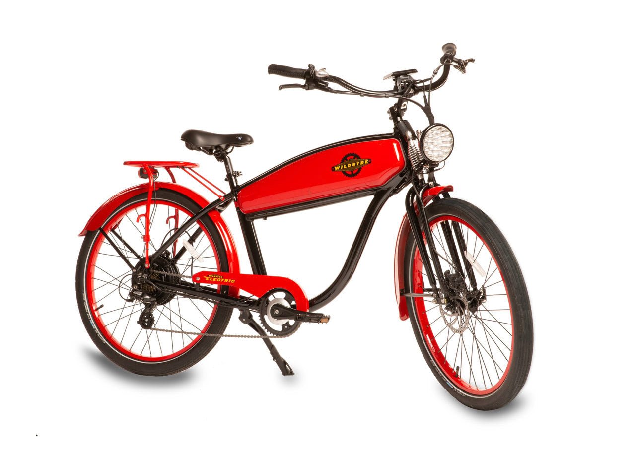 Wildsyde Shadow 500W 48V Vintage Cruiser Electric Bike - Upzy.com