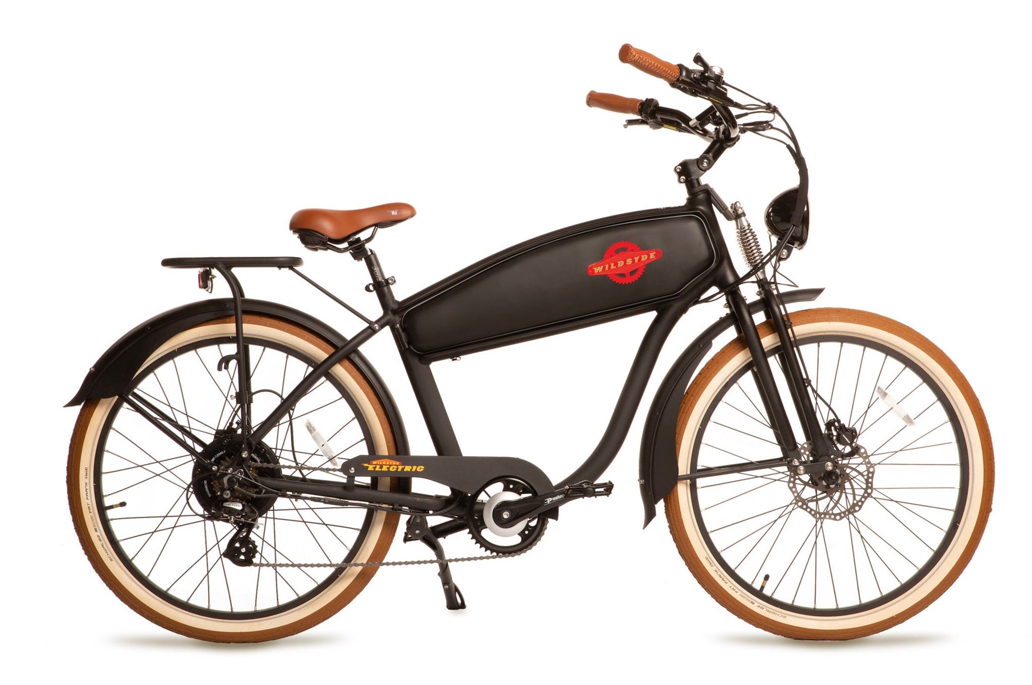 Wildsyde Shadow 500W 48V Vintage Cruiser Electric Bike - Upzy.com